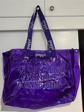 Poppi Purple Clear Tote Bag